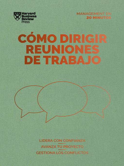 Title details for Cómo dirigir reuniones de trabajo. Serie Management en 20 minutos by Harvard Business Review - Available